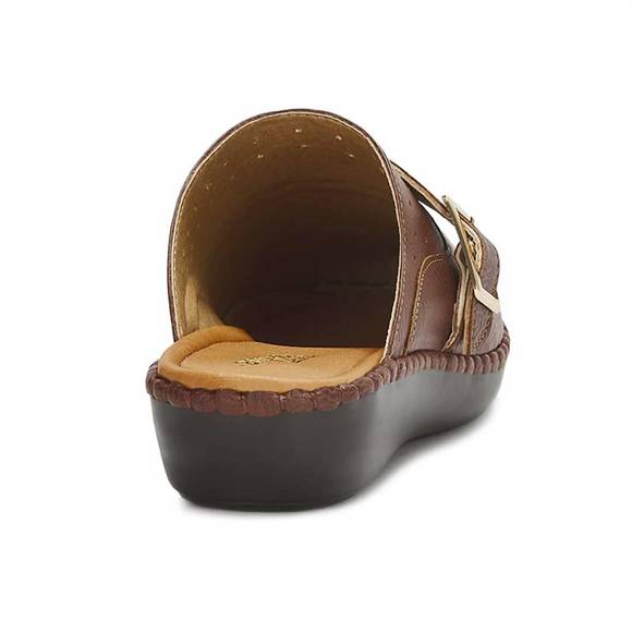 NEW ANDREA women's comfort casual clogs in brown - Picture 4 of 4